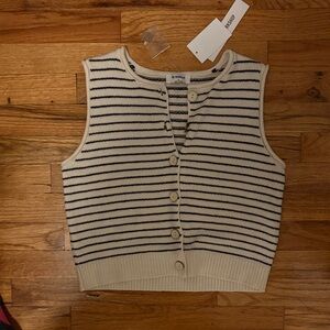 Striped Sleeveless Sweater Vest